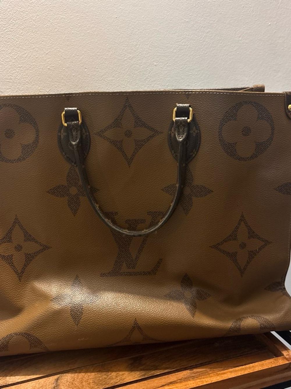 Louis Vuitton Monogram Canvas Tote in Brown and Gold Hardware - Picture 2 of 6